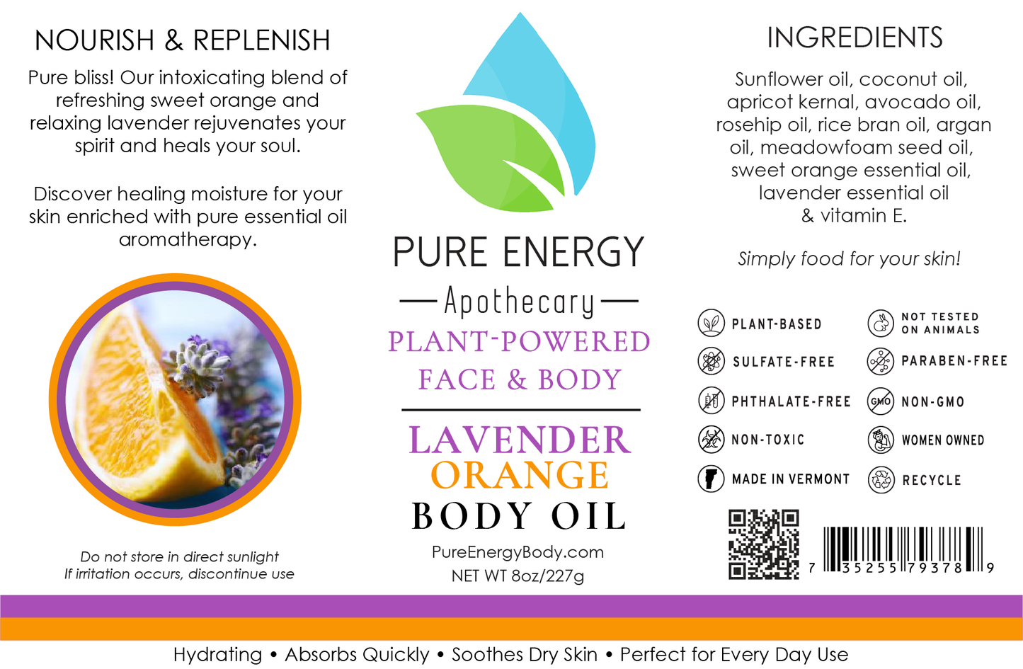 Skin Oil (Lavender Orange) by Pure Energy Apothecary