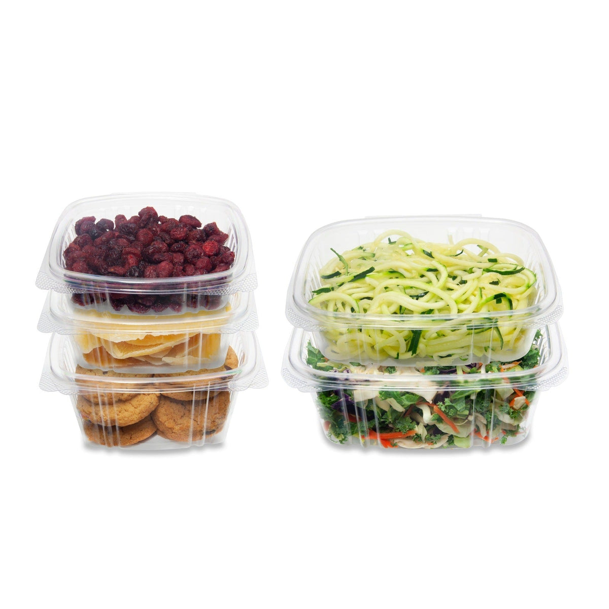 16-Ounce Clear PLA Hinged Rectangular Deli Container,300-Count Case by TheLotusGroup - Good For The Earth, Good For Us