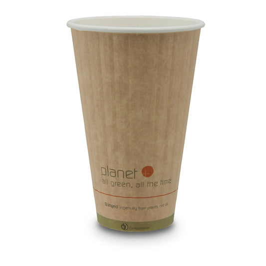 20-Ounce PLA Laminated Double Wall Insulated Hot Cup, 600-Count Case by TheLotusGroup - Good For The Earth, Good For Us