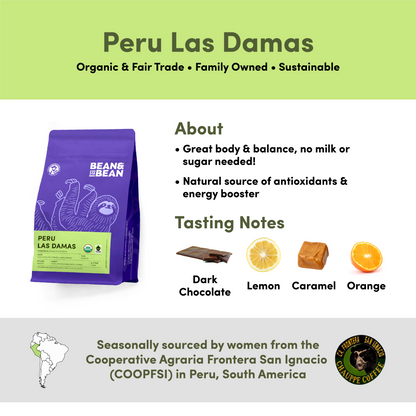 Peru Las Damas Coffee by Bean & Bean Coffee Roasters