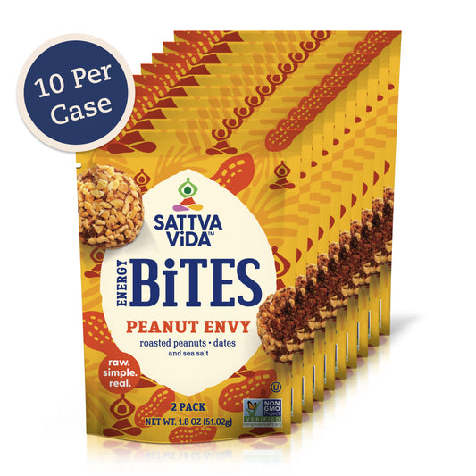 NEW - Peanut Envy Energy Bites, 2pack (10 per case) by Sattva Vida