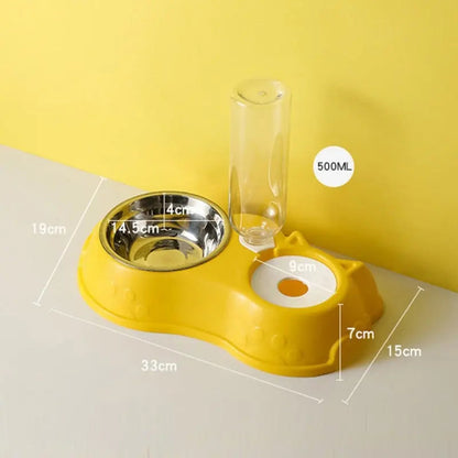 Pet Bowls w/ Auto Water Dispenser - 2 in 1 by GROOMY