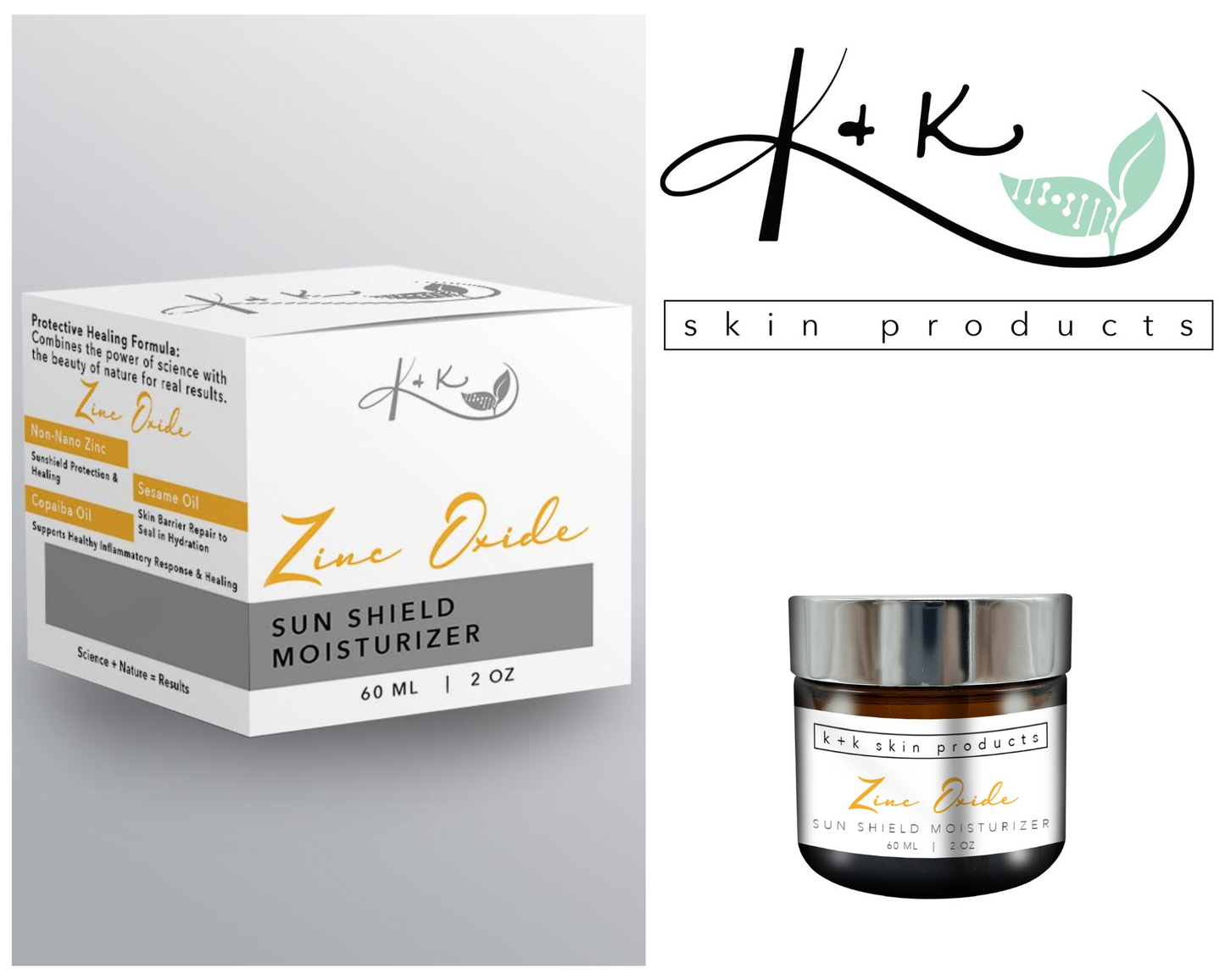 Zinc Oxide Sun Shield Moisturizer by K&K Skin Products