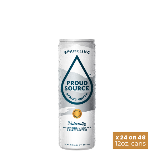Sparkling Spring Water Cans by PROUD SOURCE WATER