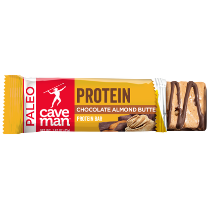 Chocolate Almond Butter Protein Bars by Caveman Foods