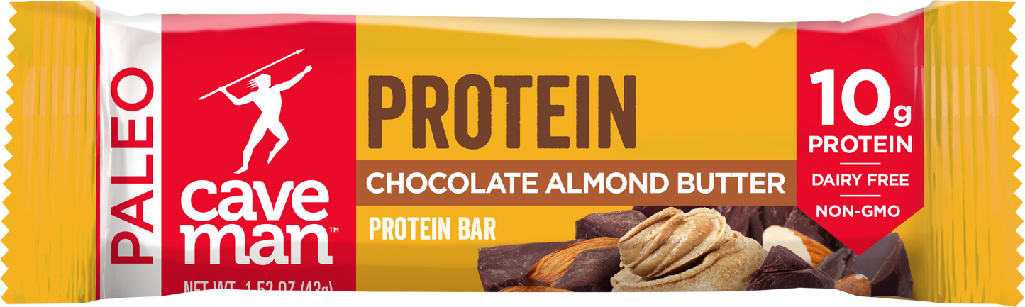 Chocolate Almond Butter Protein Bars by Caveman Foods
