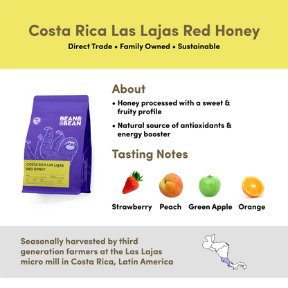 Costa Rica Las Lajas Red Honey Coffee by Bean & Bean Coffee Roasters