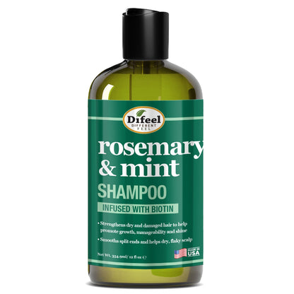 Difeel Rosemary and Mint Hair Strengthening Shampoo with Biotin 12 oz. by difeel - find your natural beauty