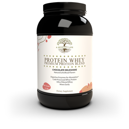 Protein Whey Premium Protein Blend Chocolate Milkshake by A Quality Life Nutrition