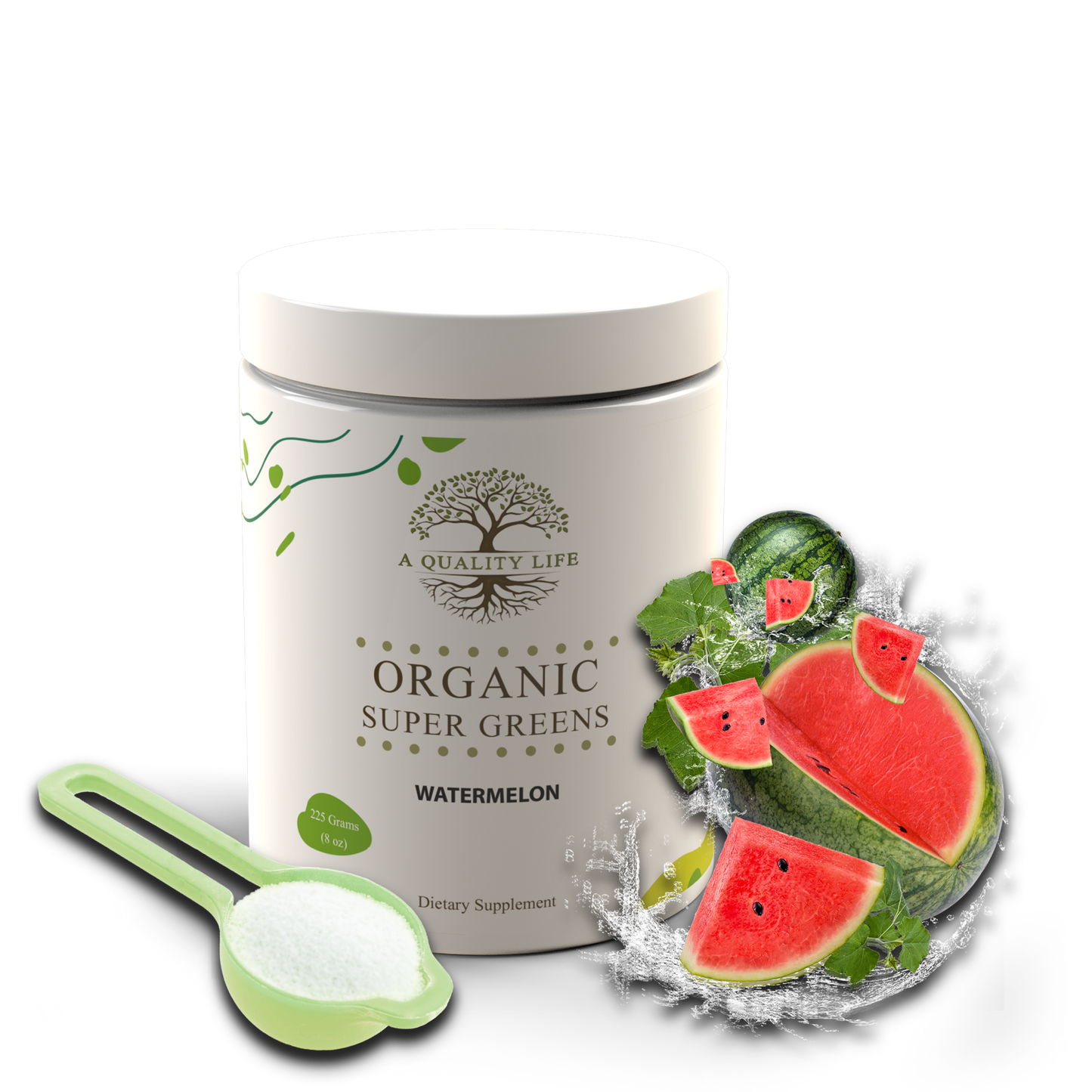 Organic Super Greens - Watermelon by A Quality Life Nutrition