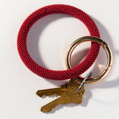 Ink+Alloy -  Red Seed Bead Key Ring by Maho