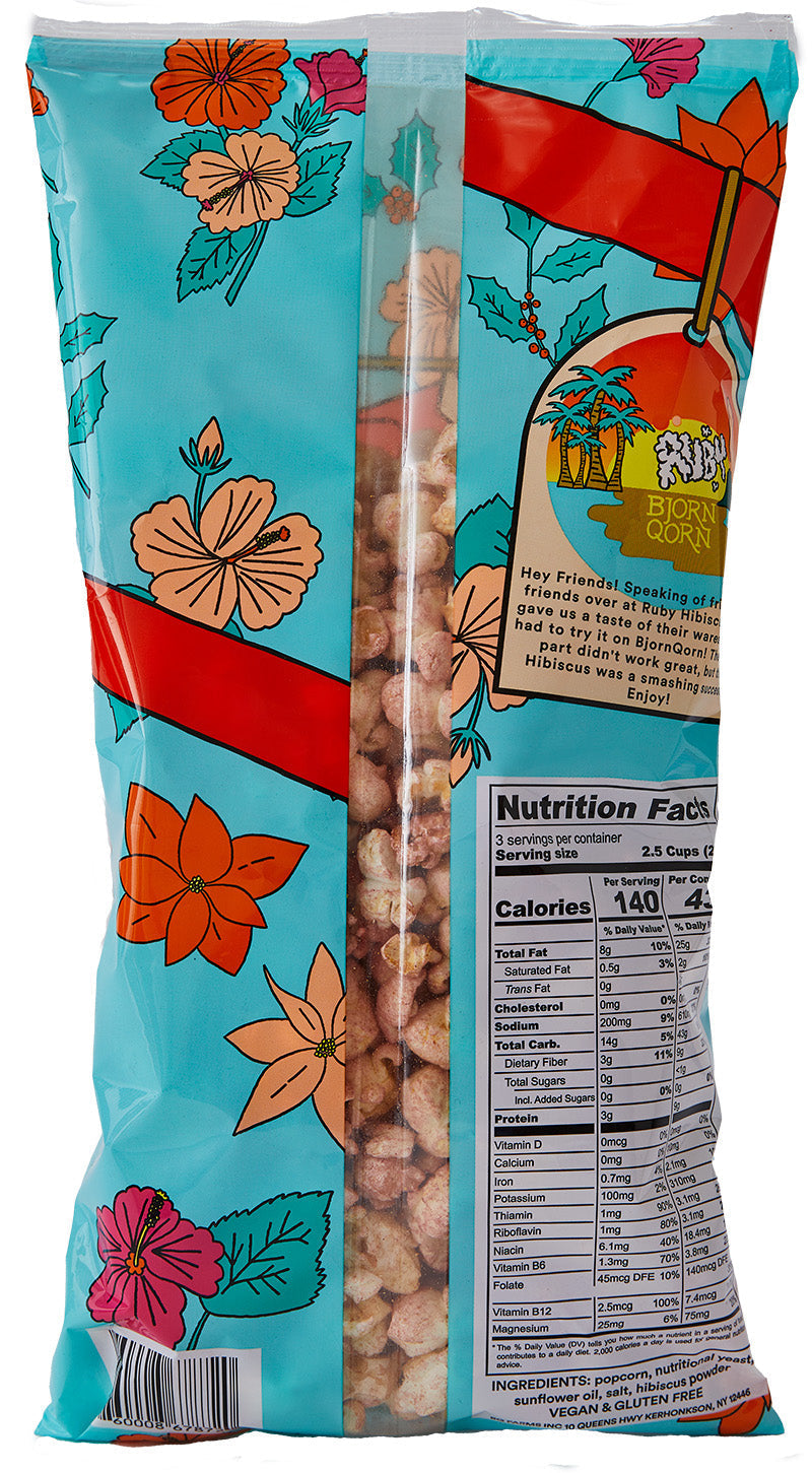 Bjorn Qorn Ruby Popcorn Bags - 6-Pack x 3oz Bag by Farm2Me