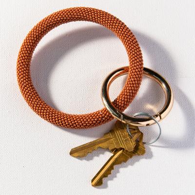 Ink+Alloy -  Rust Seed Bead Key Ring by Maho