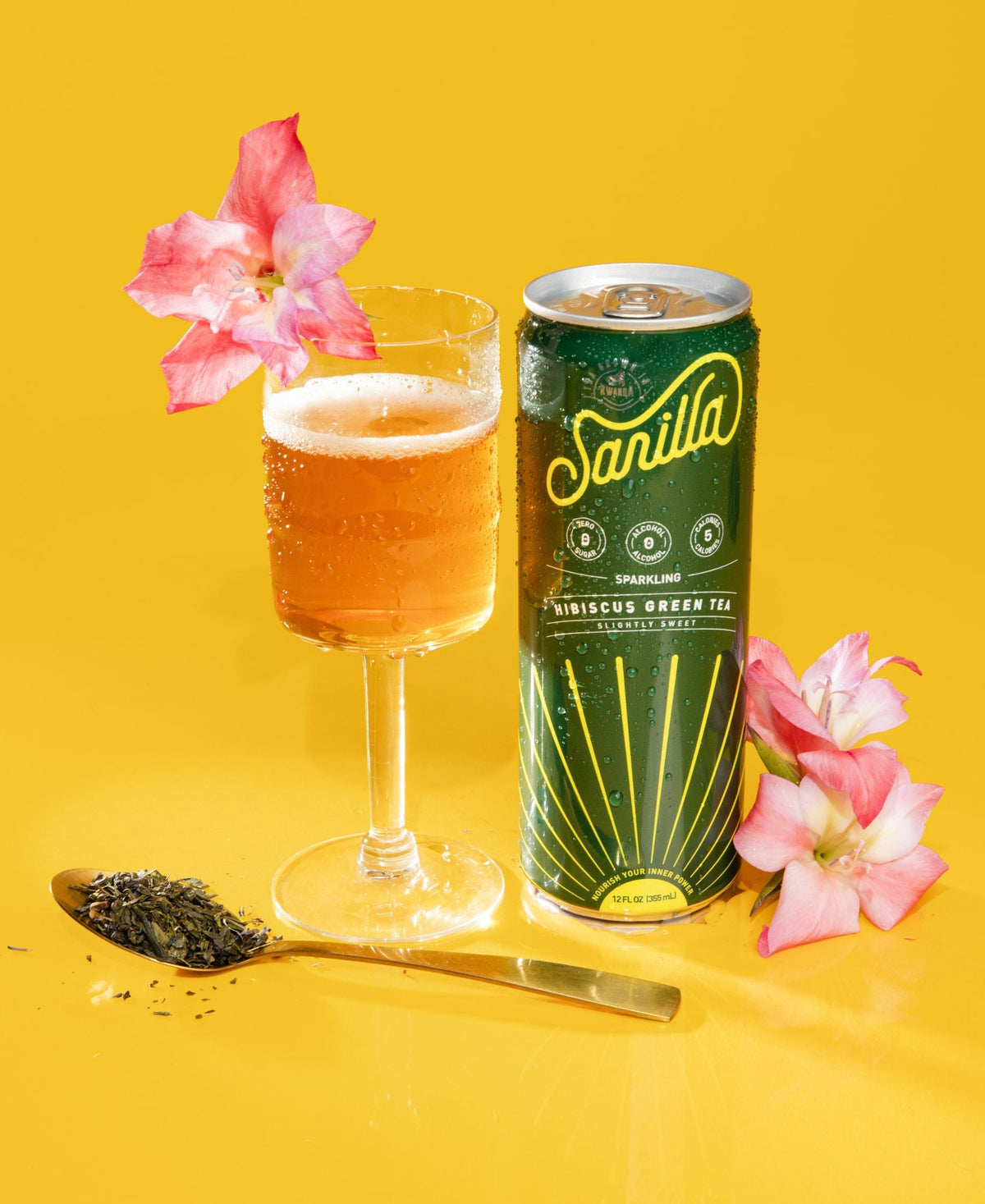 Sparkling Organic Green Hibiscus Tea by Drink Sarilla