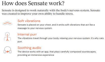 Sensate, Sensory Anti-Anxiety and Stress Relief Device, Assists Relaxation and Peace, by Sensate