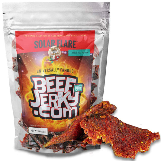 Solar Flare Beef Jerky, Extreme Heat Red Pepper, Gourmet Beef Jerky (8oz bag) by BeefJerky.com
