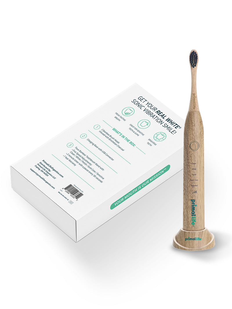 Real White Sonic Toothbrush by Primal Life Organics
