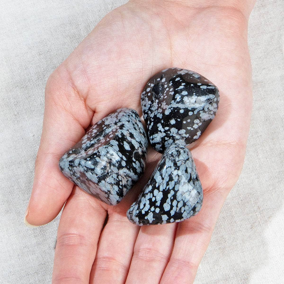 Snowflake Obsidian Stone Set by Tiny Rituals