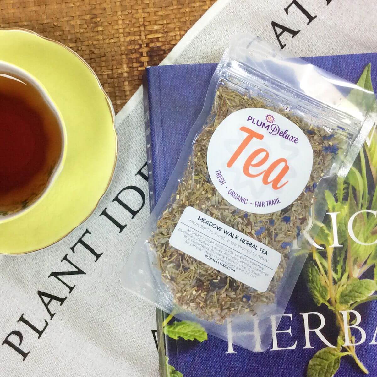 Meadow Walk Herbal Tea (Blueberry - Lavender - Rosemary) by Plum Deluxe Tea