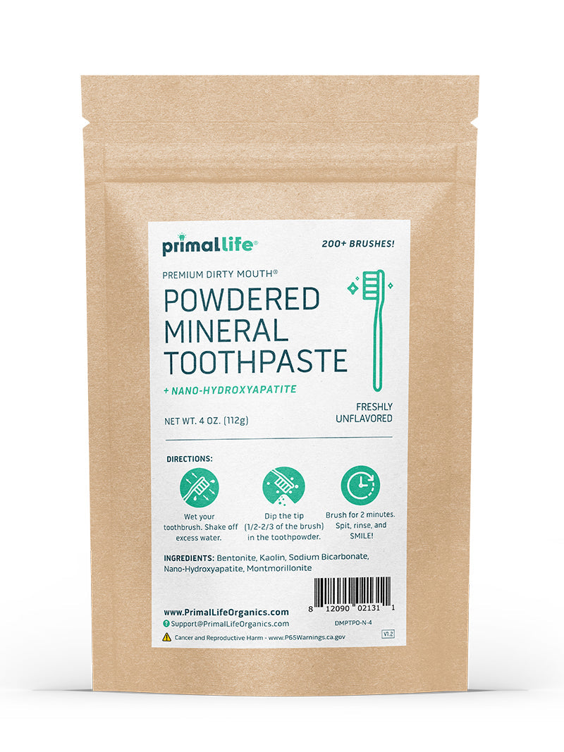 Toothpowder /  Powdered Mineral Toothpaste by Primal Life Organics