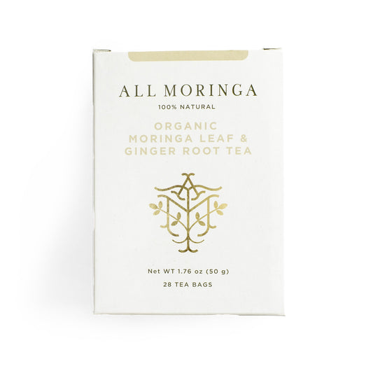Premium Organic Moringa Leaf and Ginger Herbal Tea USDA Certified 28 Tea Bags