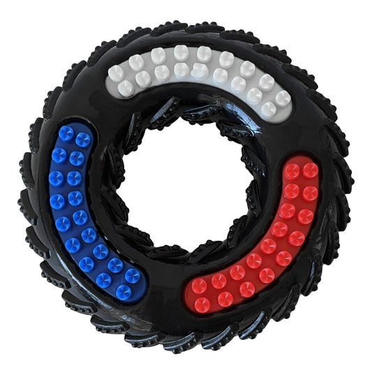 TPR Textured Dog Chew Toy - "Tire of Fun" by American Pet Supplies
