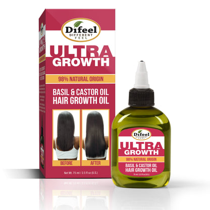 Difeel Ultra Growth Basil & Castor Oil Hair Growth Collection 5-PC Set by difeel - find your natural beauty