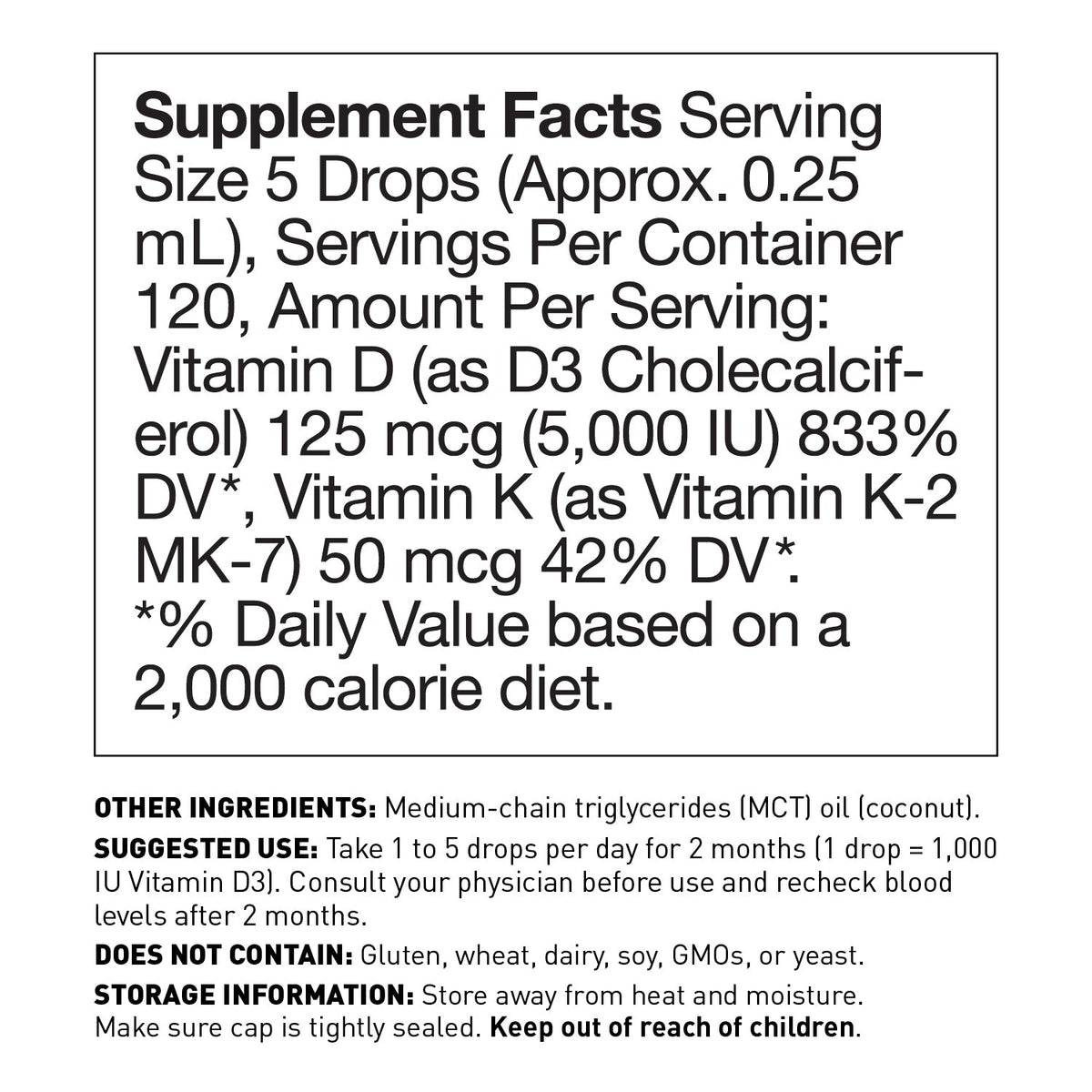 Vitamin D3/K2 Liquid by Amy Myers MD