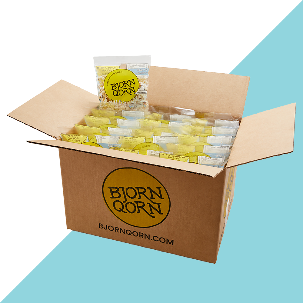 Bjorn Qorn Popcorn 30 Pack Mini Bags (1oz) by Farm2Me