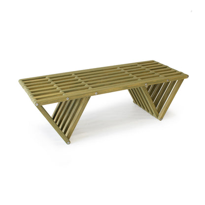 Bench Backless Modern Design Solid Wood 54" L x 21" D x 17 H XQuare eco-friendly by GloDea