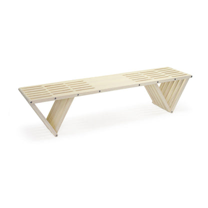 Bench Wood Backless Modern Design 72" x W 18" x H 17" XQuare eco-friendly by GloDea