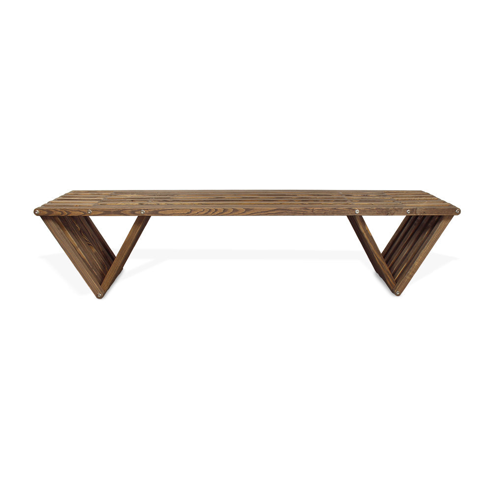 Bench Wood Backless Modern Design 72" x W 18" x H 17" XQuare eco-friendly by GloDea