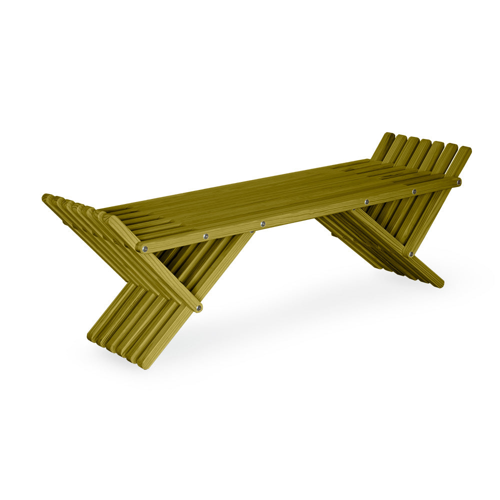 French Bench Solid Wood 54" L x 21" D x 17 H XQuare eco-friendly by GloDea