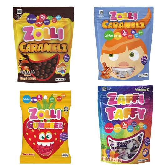 Zolli Zero Sugar Chewy Bundle 64ct, by Zolli Candy