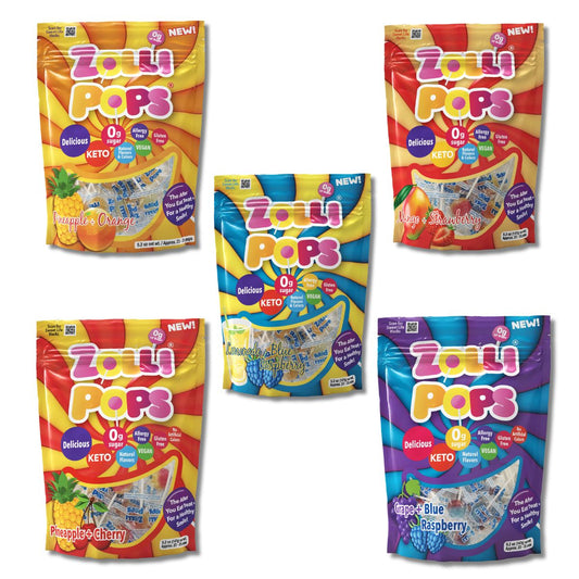 Zollipops 115-ct Sugar-Free Fruit-Swirls in 5 Flavors, by Zolli Candy