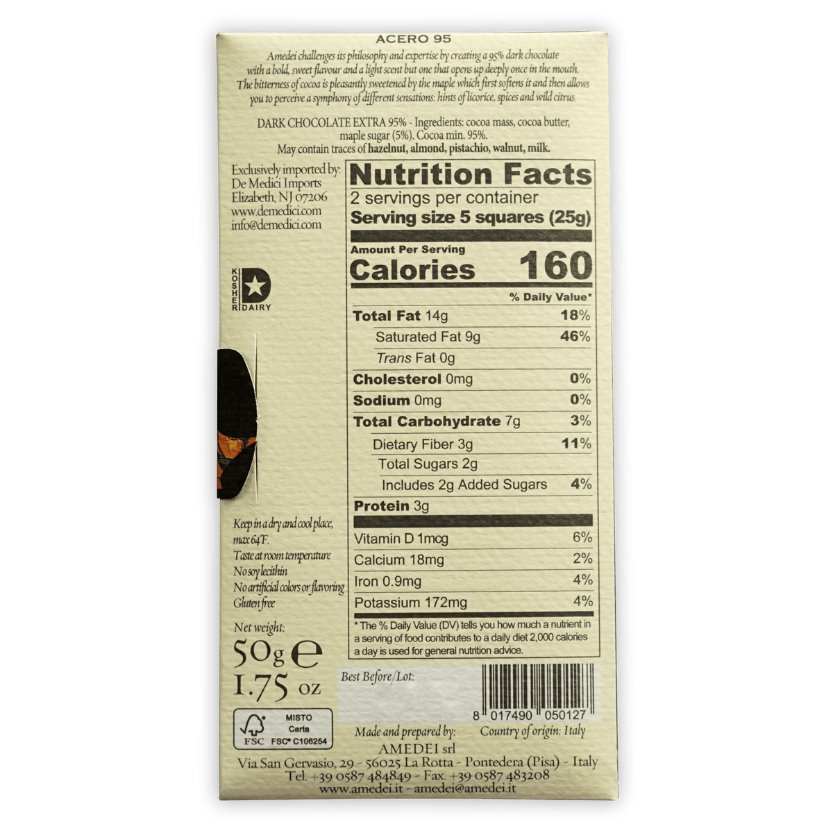 Amedei Acero (Maple Sugar) 95% by Farm2Me