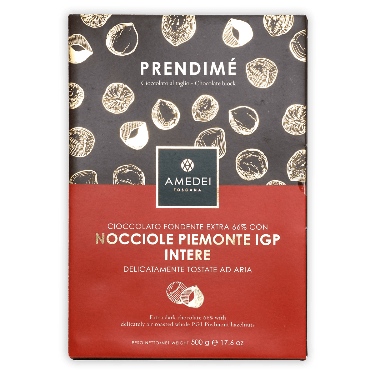 Amedei Prendimé Dark Chocolate w/ Hazelnuts 66% (500g) by Farm2Me