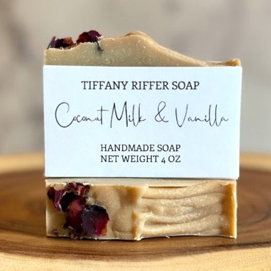 Coconut Milk & Vanilla Soap, Natural Gentle and Moisturizing by Tiffany Riffer Soap