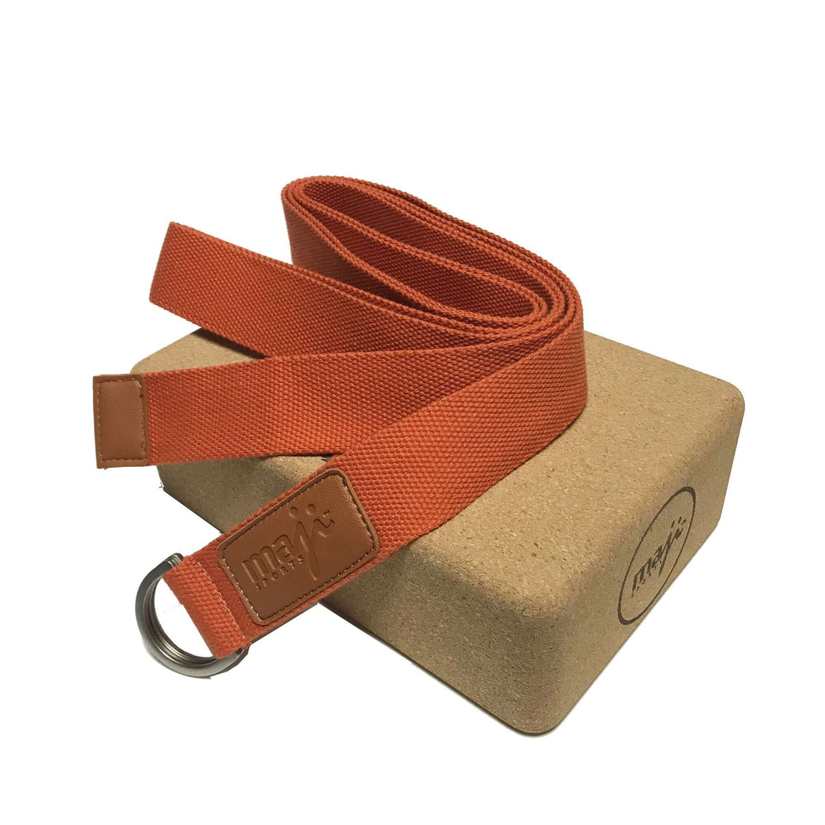 Cork Yoga Block & Strap Combo by Jupiter Gear