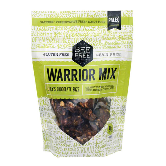 Bee Free Warrior Mix: Clay's Chocolate Buzz Granola, Gluten Free, Grain Free - 12 Bags x 9oz by Farm2Me