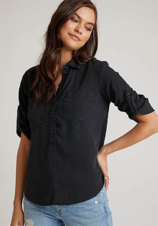 Bella Dahl - Pullover Placket Shirt - Vintage Black by Maho