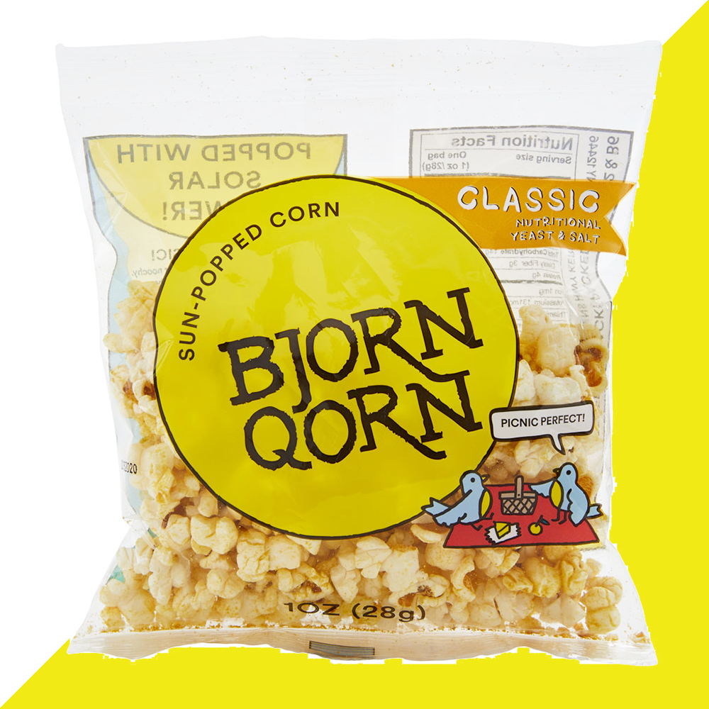 Bjorn Qorn Popcorn Classic Bags - 15-Pack x 1oz Bag by Farm2Me