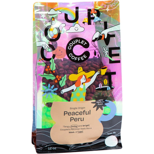 Couplet Coffee Peaceful Peru Bag, Single Origin (Light Medium Roast) - 5 LB by Farm2Me
