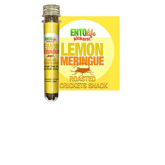 Lemon Meringue Roasted Cricket Snack Tubes - 6 x 10g by Farm2Me