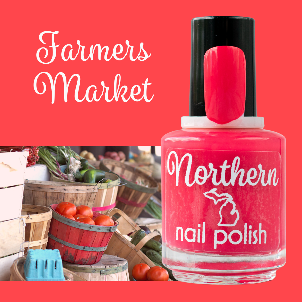 Northern Nail Polish - Farmers Market: Nail Polish Red Summer Toxin-Free Vegan by Quirky Crate