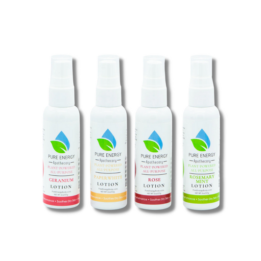 All Purpose Moisturizing Lotion - Travel Garden Gift Set (4 pack) by Pure Energy Apothecary