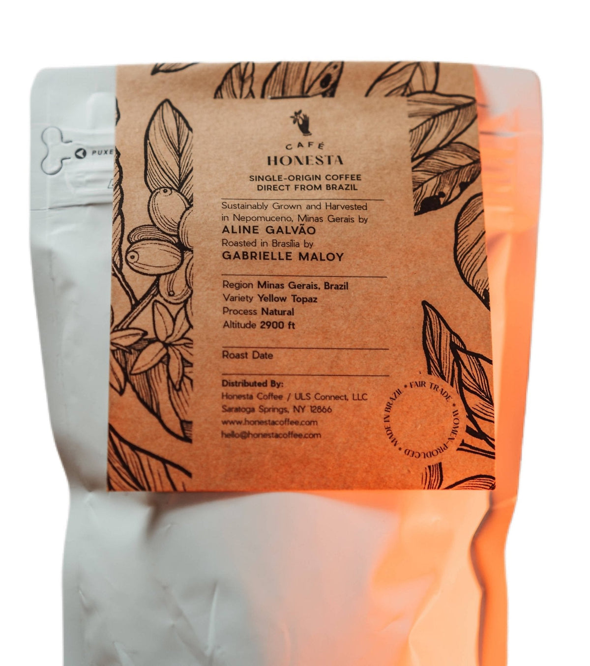 Whole Bean Roasted Coffee (Medium Roast) Bags - 6 x 12 oz by Farm2Me