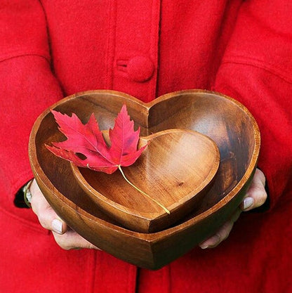 Acacia Wood 6" Heart Bowl by Creative Women