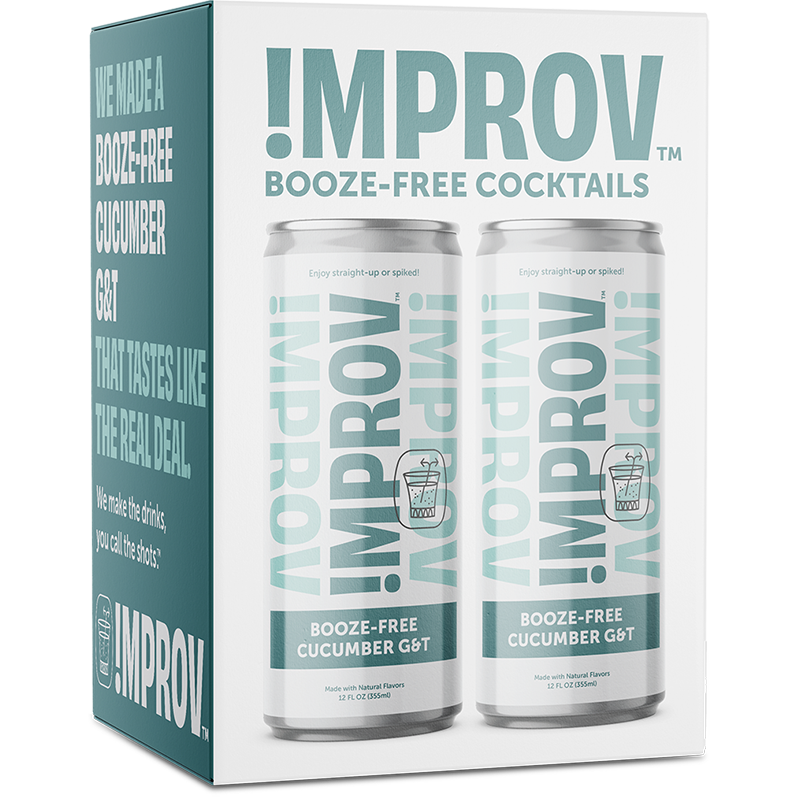 Booze-Free Cucumber G&T 8 Pack by IMPROV Booze-Free Cocktails