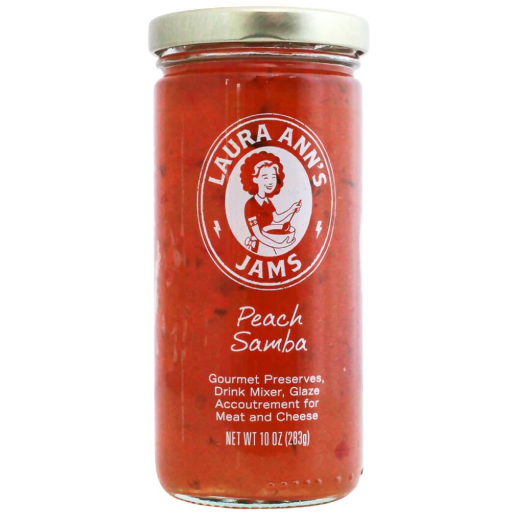 Laura Ann's Jams Peach Samba Jam (Peace Jalapeno) Jars - 24 jars x 10oz by Farm2Me